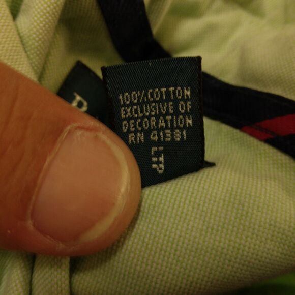 Ralph Lauren shirt mens 2XL XXL pastel green flesh pony long sleeve oxford - Picture 7 of 8